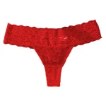 Low Waist Lace Floral Panties Black