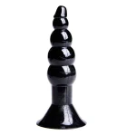 TPE Beaded Anal Plugs Black