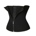 Neoprene Body Shaping Tummy Control Belt With Zipper and Hooks Black