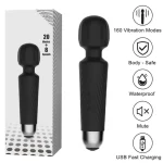 Powerful Modern Personal Wand Massager with Speeds Patterns Black Chrome