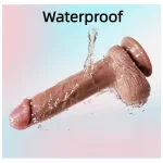 Realistic Inches Silicone Dildo with Suction Cup Base Caramel Glazed Mix