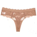 Breathable Low Waist Floral Lace Thong