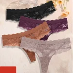 Breathable Low Waist Floral Lace Thong