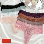 Breathable Low Waist Floral Lace Thong