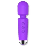 Mini Rechargeable Vibrator Wand with Patterns & Speeds PURPLE