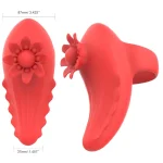 Rechargeable Vibrating Finger Massager Red