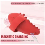 Rechargeable Vibrating Finger Massager Red