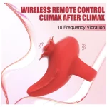Rechargeable Vibrating Finger Massager Red