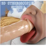 in Realistic Pocket Male Masturbator with D Texture & Tight Tunnels Red Tongue Tan