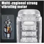 Automatic D Realistic Textured Male Masturbator with Thrusting & Vibration Modes Yellow