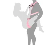 Bondage Love Sling Sex Swing Set with Adjustable Restraints and Straps Max Load lbs Pink
