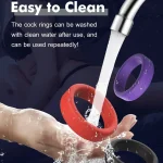 Extra Thick Reusable Silicone Delay Ring Set for Men pcs Red Black White