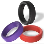Extra Thick Reusable Silicone Delay Ring Set for Men pcs Red Black White