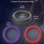 Extra Thick Reusable Silicone Delay Ring Set for Men pcs Red Black White