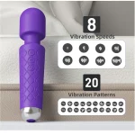 Powerful Pattern Rechargeable Massager Purple Waves