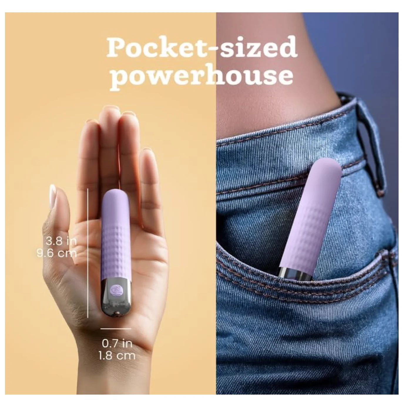 Rechargeable & Waterproof Vibrator Bullet with Pleasure Modes Lilac