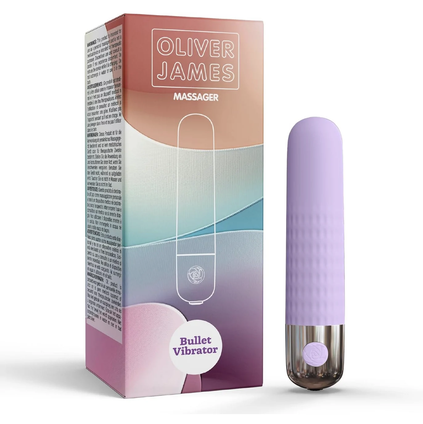 Rechargeable & Waterproof Vibrator Bullet with Pleasure Modes Lilac