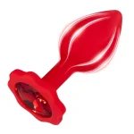 Silicone Anal Trainer Plugs with Jewel Red