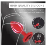 Silicone Anal Trainer Plugs with Jewel Red