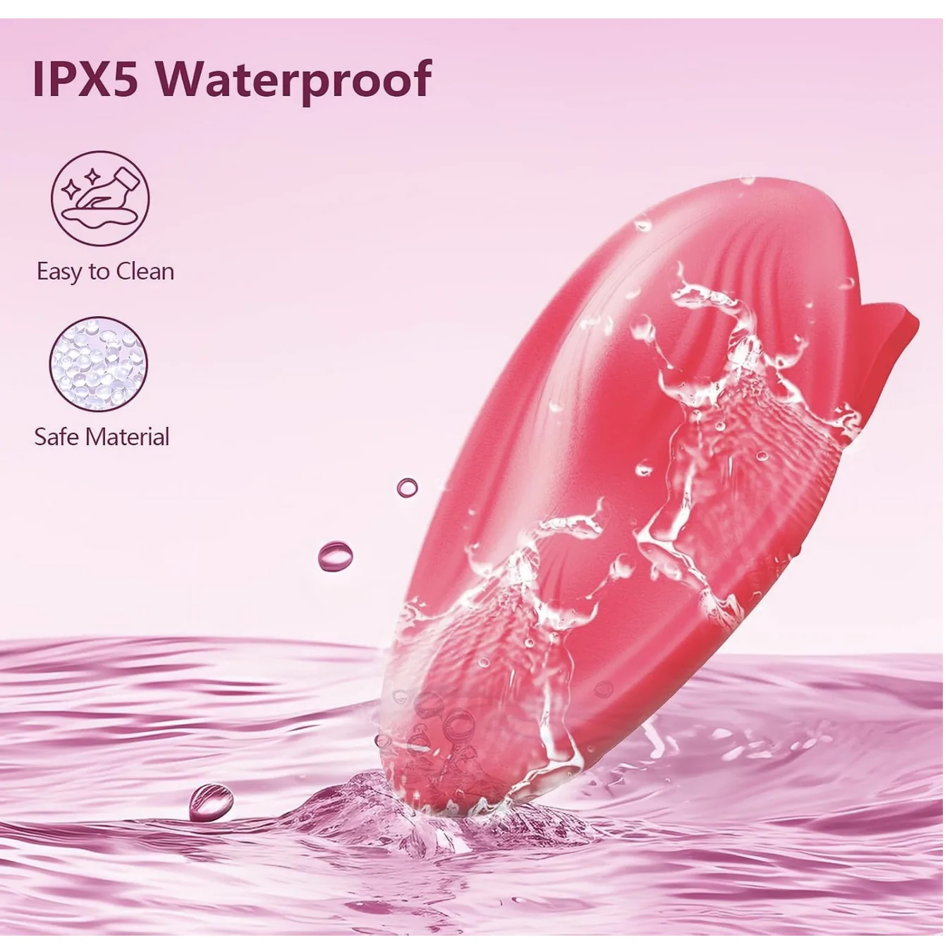 App & Remote Control Wearable Butterfly Panty Vibrator Vibration Modes Waterproof Rechargeable Rose Pink