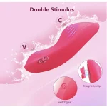 App & Remote Control Wearable Butterfly Panty Vibrator Vibration Modes Waterproof Rechargeable Rose Pink