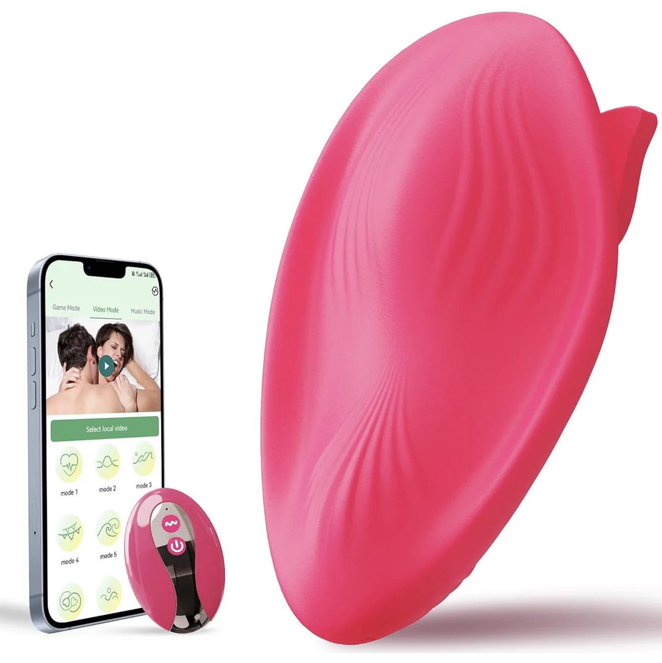 App & Remote Control Wearable Butterfly Panty Vibrator Vibration Modes Waterproof Rechargeable Rose Pink