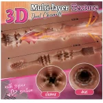 Realistic Half Doll BBW Male Masturbator with Thickened Vulva & Everted Labia LB Brown