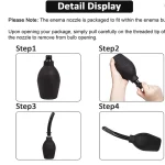 ML Silicone Anal Douche Enema Bulb Black
