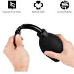 ML Silicone Anal Douche Enema Bulb Black