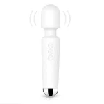 Powerful Pattern Rechargeable Massager White