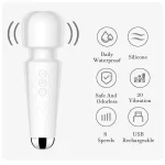 Powerful Pattern Rechargeable Massager White