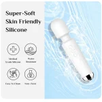 Powerful Pattern Rechargeable Massager White
