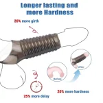 Reusable Delay Girth and Enlargement Sleeve Transparent Black