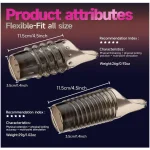 Reusable Delay Girth and Enlargement Sleeve Transparent Black