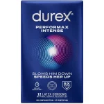 Durex Performax Intense Natural Rubber Latex Condoms Dotted with Delay Lubricant Count
