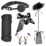 Mini Leather Bondage Set Pieces Black