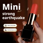 Mini Rechargeable Silicone Lip Stick Vibrator Speeds Black