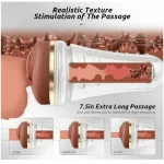 Realistic Textured Male Masturbator Pocket in Depth Soft and Fleshy Texture Brown