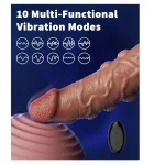 Textured Silicone Penis Extender Sleeve with APP Control with Vibration Modes Ivory