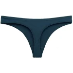 Cotton Thong Panties Solid Color Burgundy