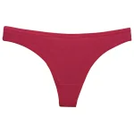 Cotton Thong Panties Solid Color Burgundy