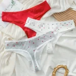 Lips and Hearts Print Thong Pure Cotton