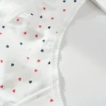 Lips and Hearts Print Thong Pure Cotton