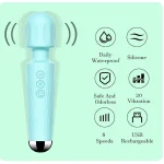 Powerful Modern Personal Wand Massager Cool Blue
