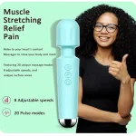 Powerful Modern Personal Wand Massager Cool Blue