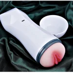 Realistic Textured Pocket Vibrating Male Masturbator White