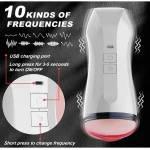 Realistic Textured Pocket Vibrating Male Masturbator White