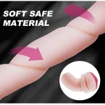 Realistic Textured Pocket Vibrating Male Masturbator White