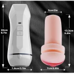 Realistic Textured Pocket Vibrating Male Masturbator White