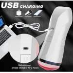Realistic Textured Pocket Vibrating Male Masturbator White